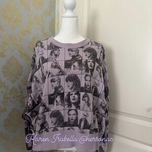 Taylor Swift Eras Purple Crop Sweater
